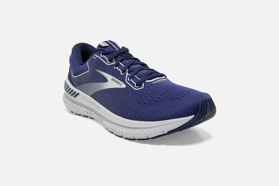 Brooks Running Shoes Mens Navy/Silver - Transcend 7 Road - 0518-PVRQJ